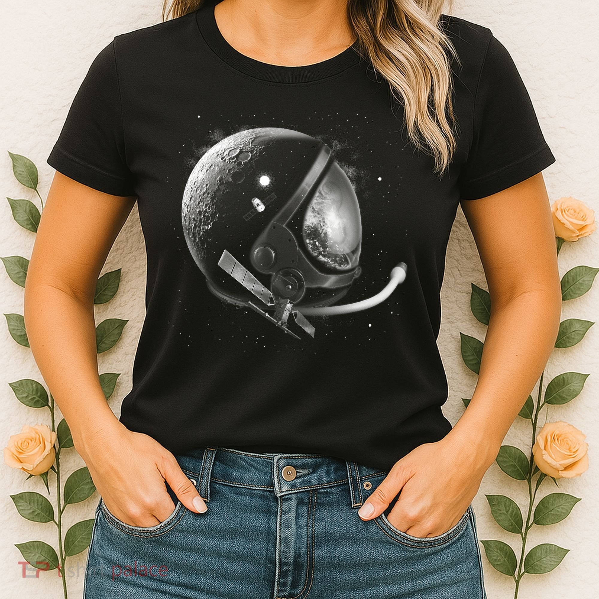 Astronaut Moon Helmet Women's T-Shirt
