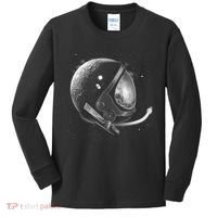 Astronaut Moon Helmet Kids Long Sleeve Shirt thumb 0