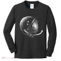 Astronaut Moon Helmet Kids Long Sleeve Shirt thumb 0