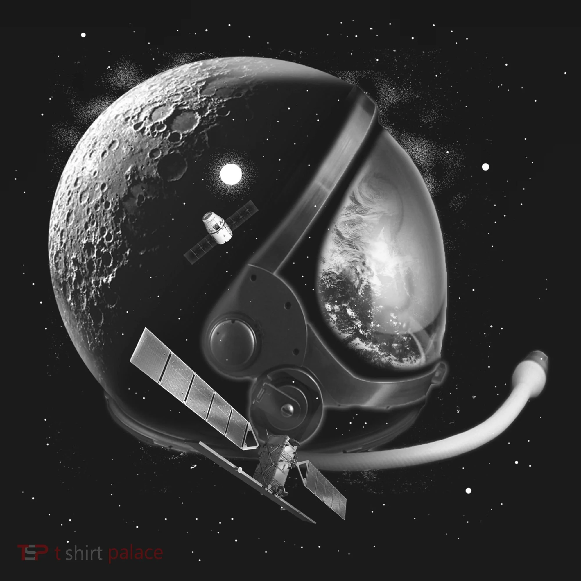 Astronaut Moon Helmet Kids Long Sleeve Shirt