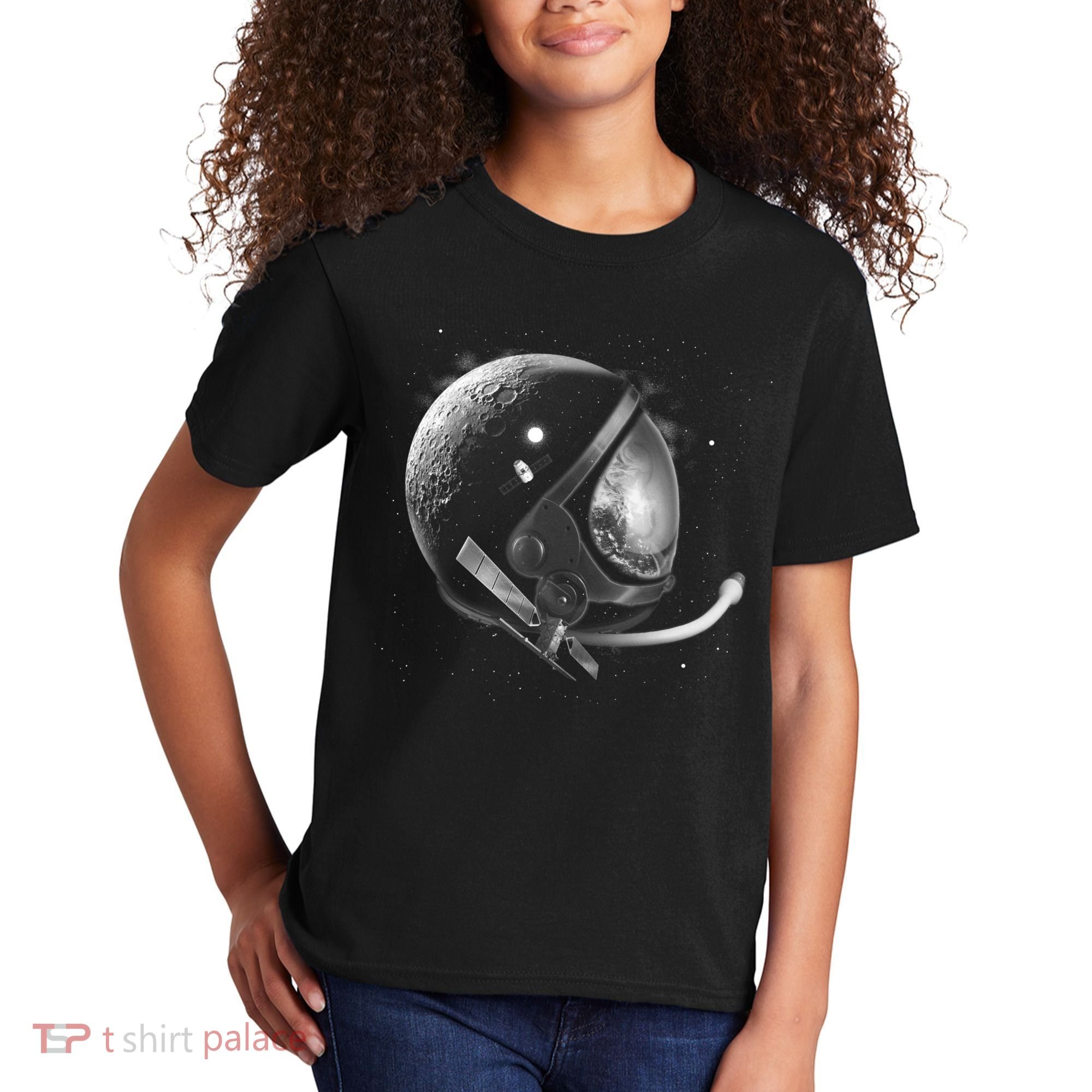 Astronaut Moon Helmet Kids T-Shirt