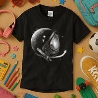 Astronaut Moon Helmet Kids T-Shirt thumb 3