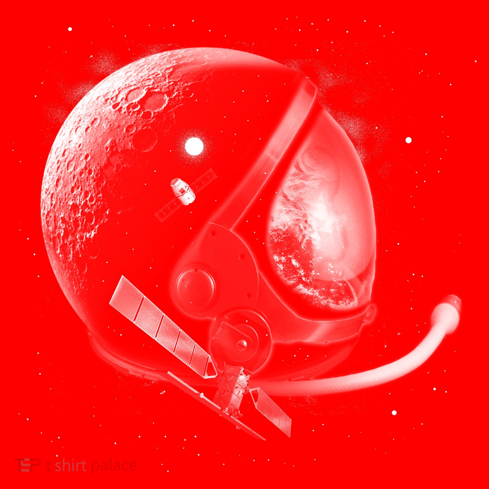 Astronaut Moon Helmet Santa Hat