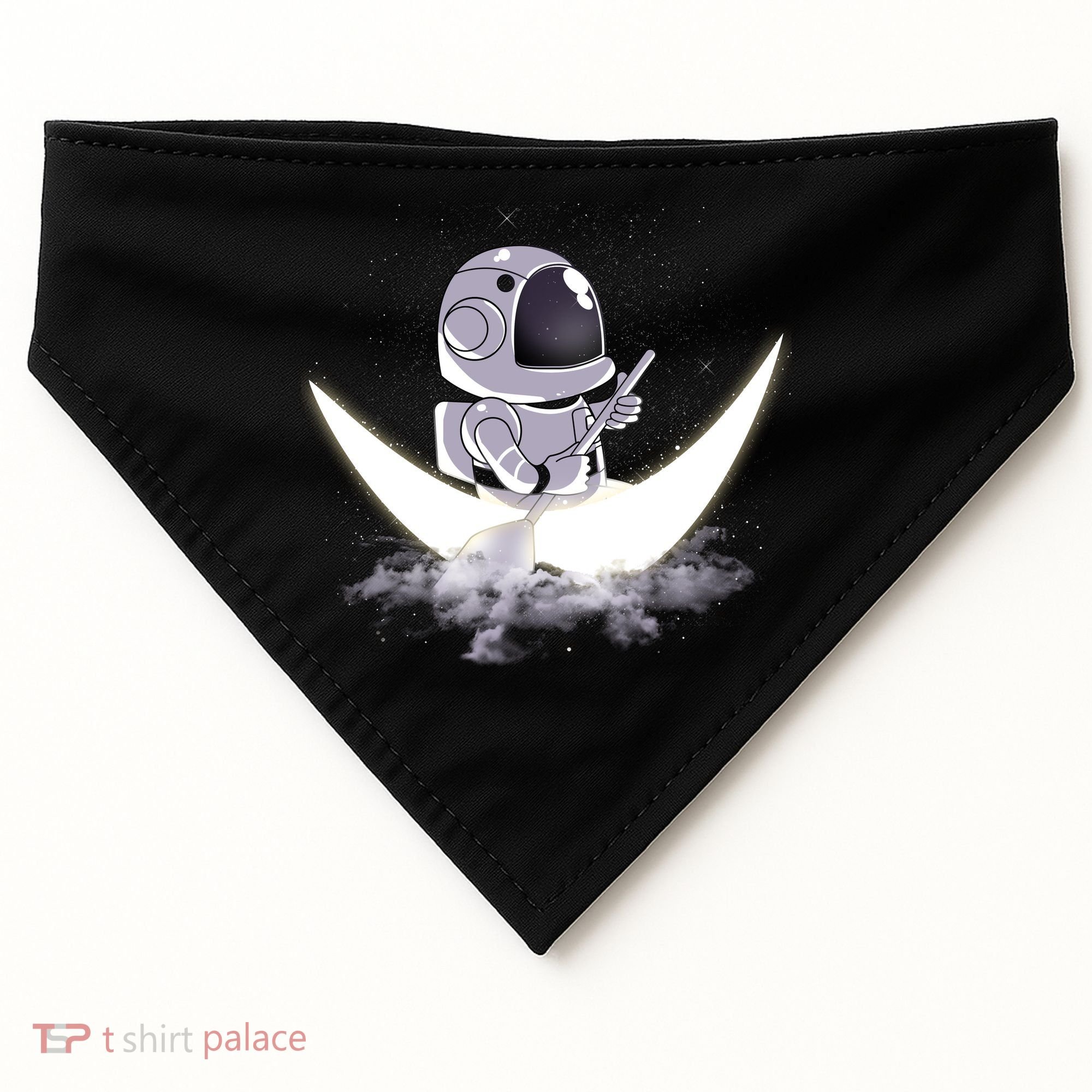 Astronaut Moon Sailing USA-Made Doggie Bandana