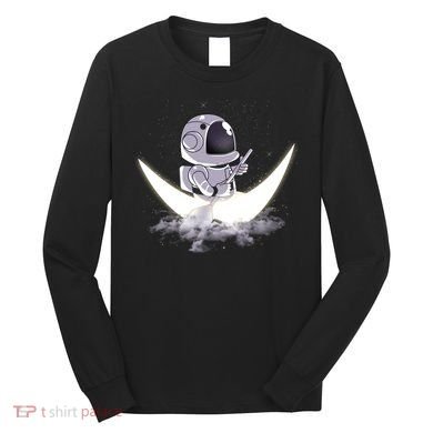 Astronaut Moon Sailing Long Sleeve Shirt