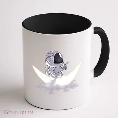 Astronaut Moon Sailing Coffee Mug back