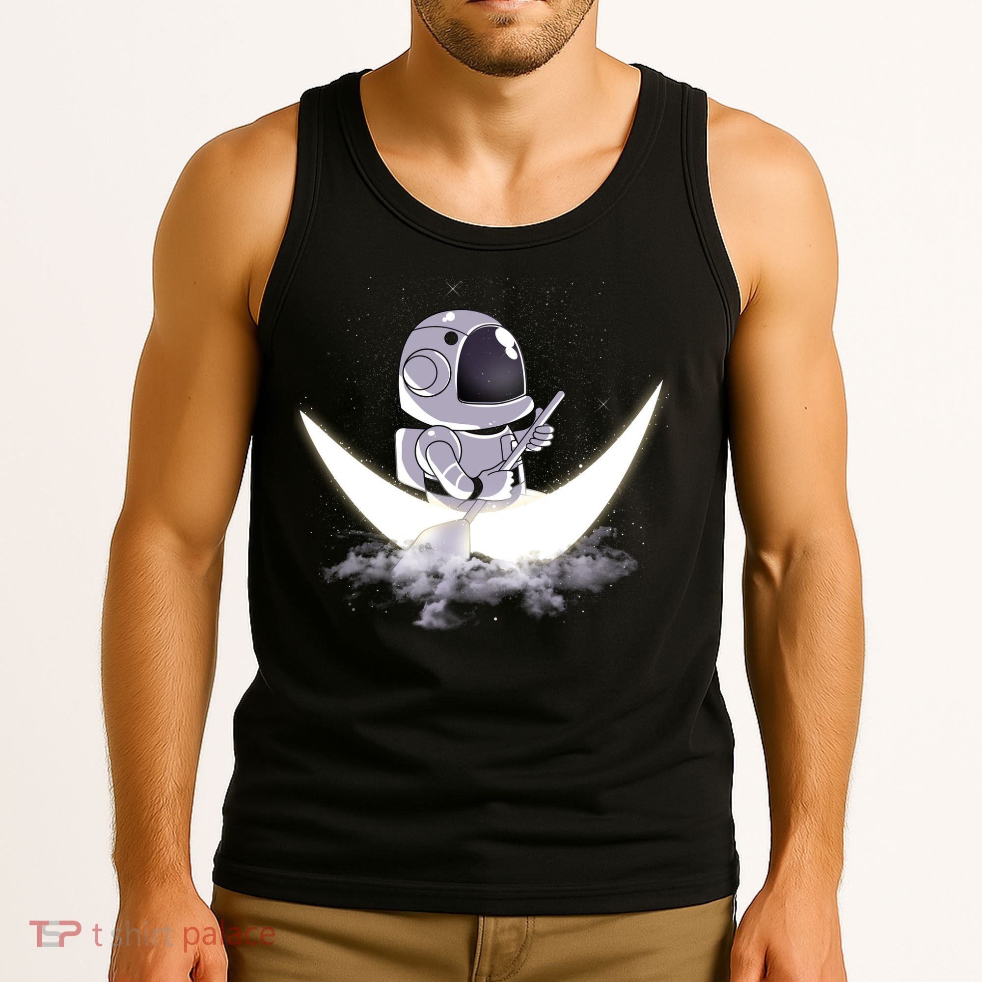 Astronaut Moon Sailing Tank Top