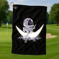 Astronaut Moon Sailing Golf Towel thumb 1