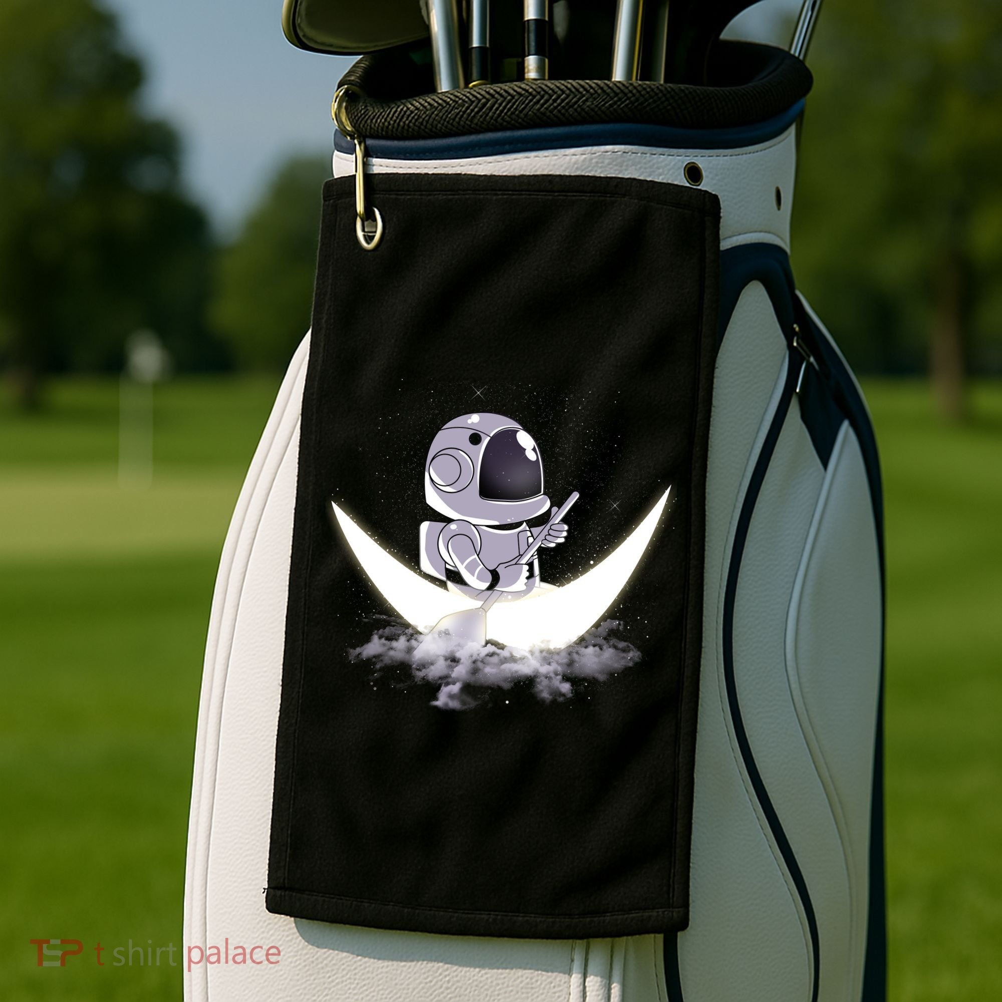 Astronaut Moon Sailing Golf Towel