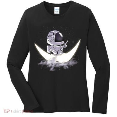 Astronaut Moon Sailing Women's Long Sleeve Shirt