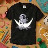 Astronaut Moon Sailing Kids T-Shirt thumb 3