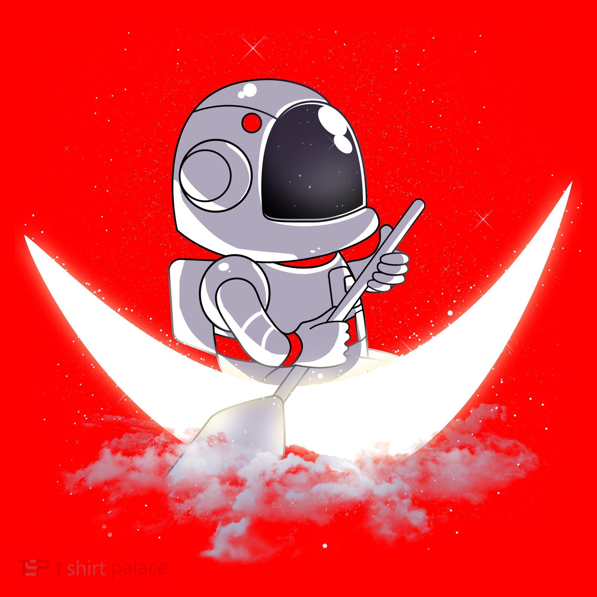 Astronaut Moon Sailing Santa Hat