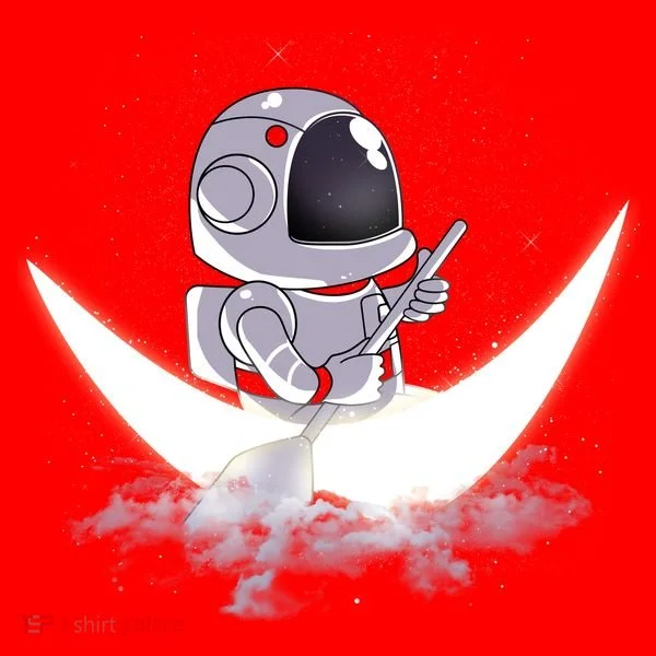 Astronaut Moon Sailing Santa Hat