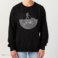 Astronaut Mowing The Lawn On The Moon Women's Sweatshirt thumb 0