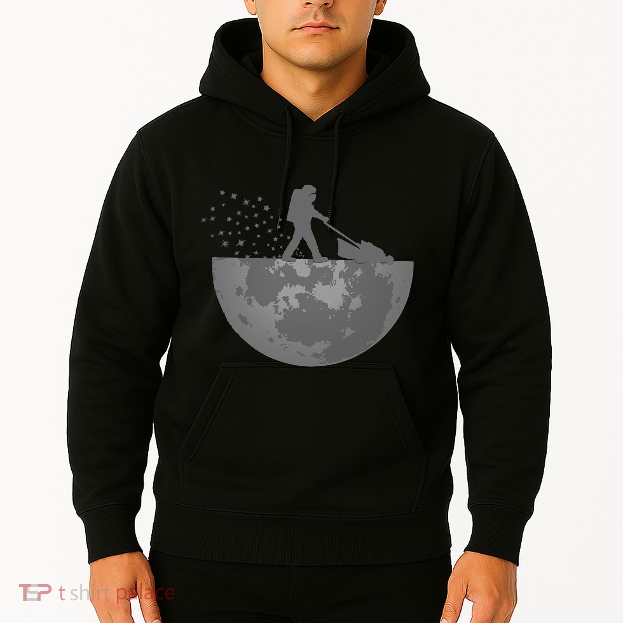 Astronaut Mowing The Lawn On The Moon Hoodie