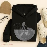 Astronaut Mowing The Lawn On The Moon Hoodie thumb 4