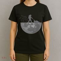 Astronaut Mowing The Lawn On The Moon T-Shirt thumb 4