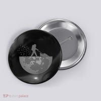 Astronaut Mowing The Lawn On The Moon Button thumb 0