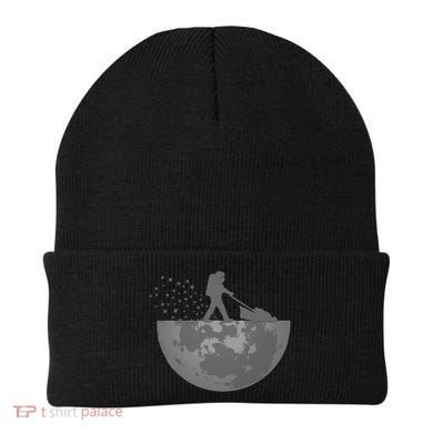 Astronaut Mowing The Lawn On The Moon Beanie