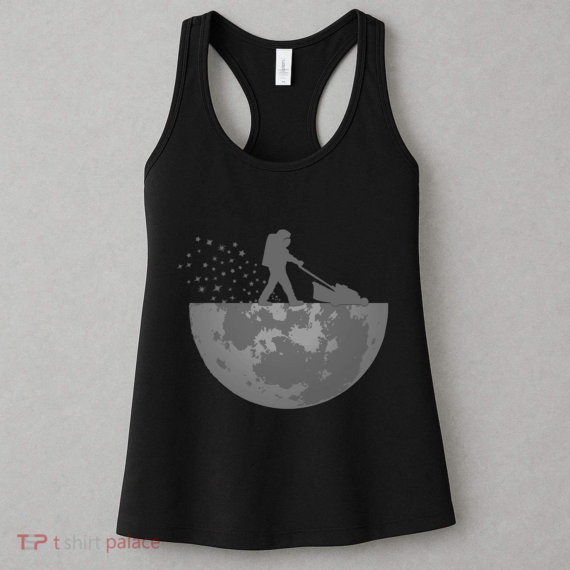 Astronaut Mowing The Lawn On The Moon Women's Tank Top