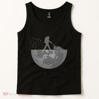 Astronaut Mowing The Lawn On The Moon Tank Top thumb 2
