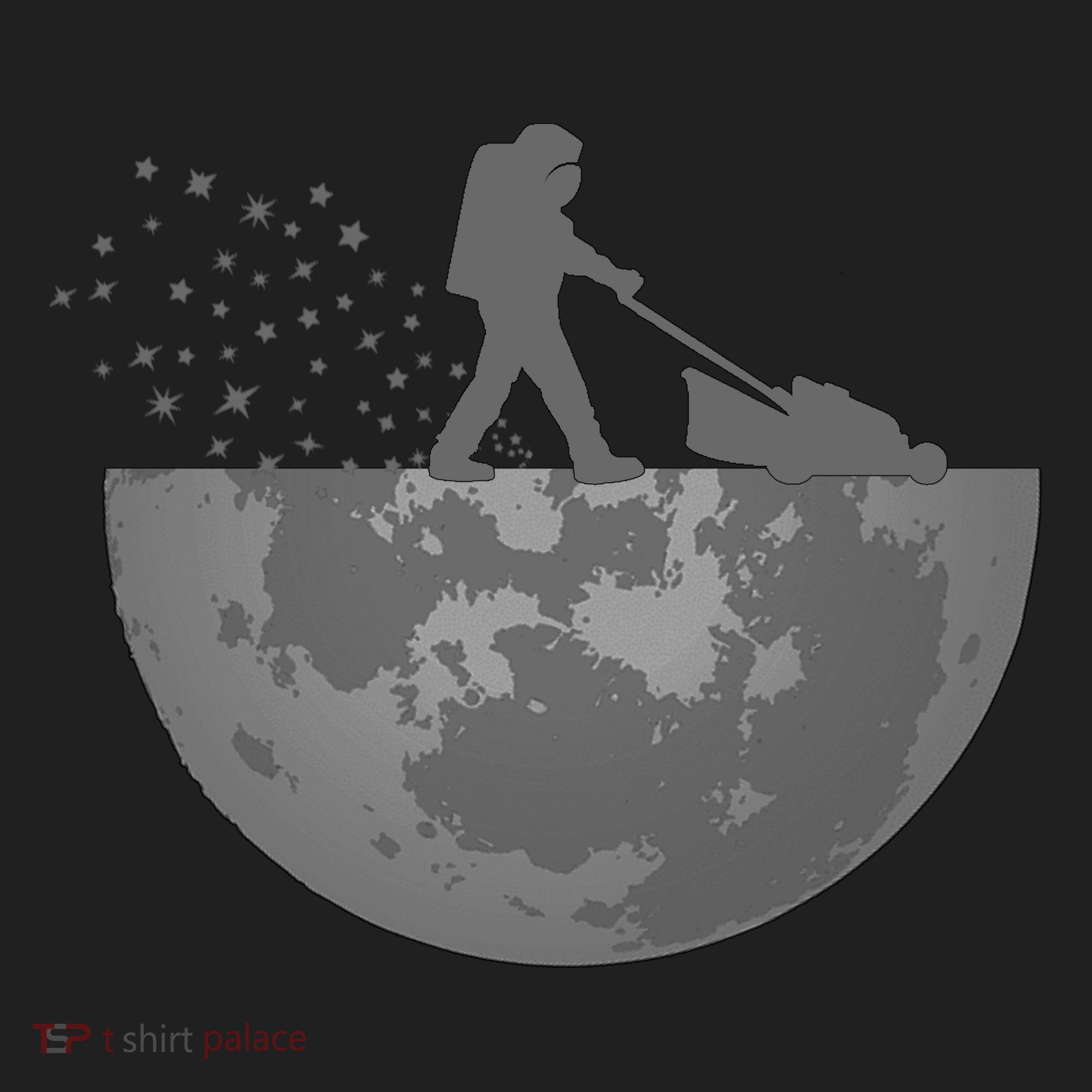 Astronaut Mowing The Lawn On The Moon Golf Towel