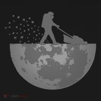 Astronaut Mowing The Lawn On The Moon Visor thumb 3