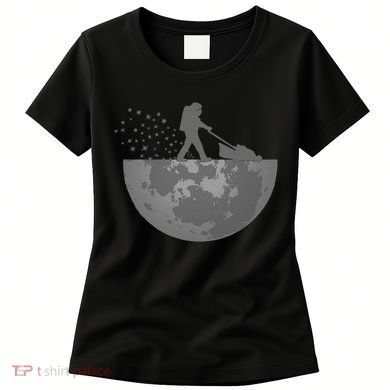 Astronaut Mowing The Lawn On The Moon Women's T-Shirt