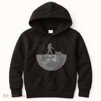 Astronaut Mowing The Lawn On The Moon Kids Hoodie thumb 0