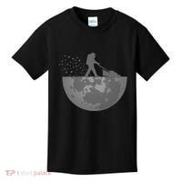 Astronaut Mowing The Lawn On The Moon Kids T-Shirt thumb 0
