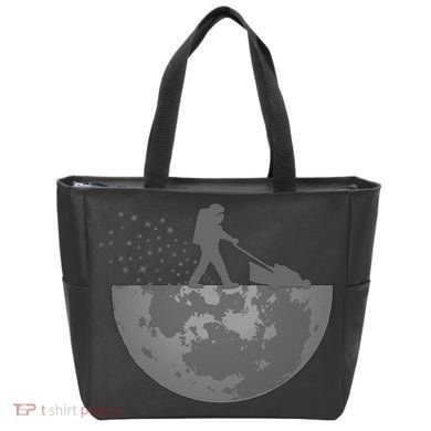 Astronaut Mowing The Lawn On The Moon Tote Bag