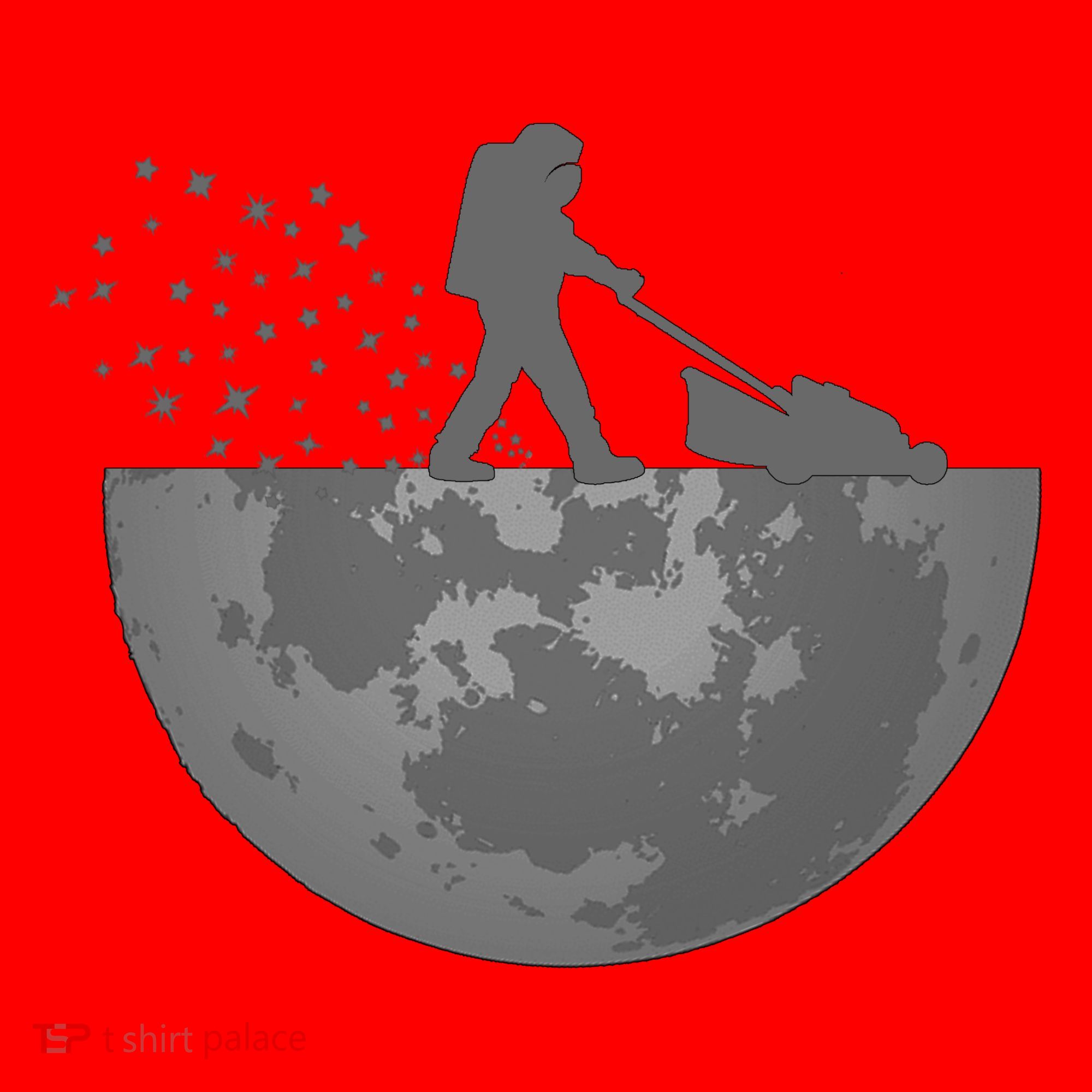 Astronaut Mowing The Lawn On The Moon Santa Hat