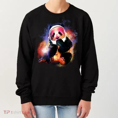 Astronaut Panda Galaxy Splatter Women's Sweatshirt