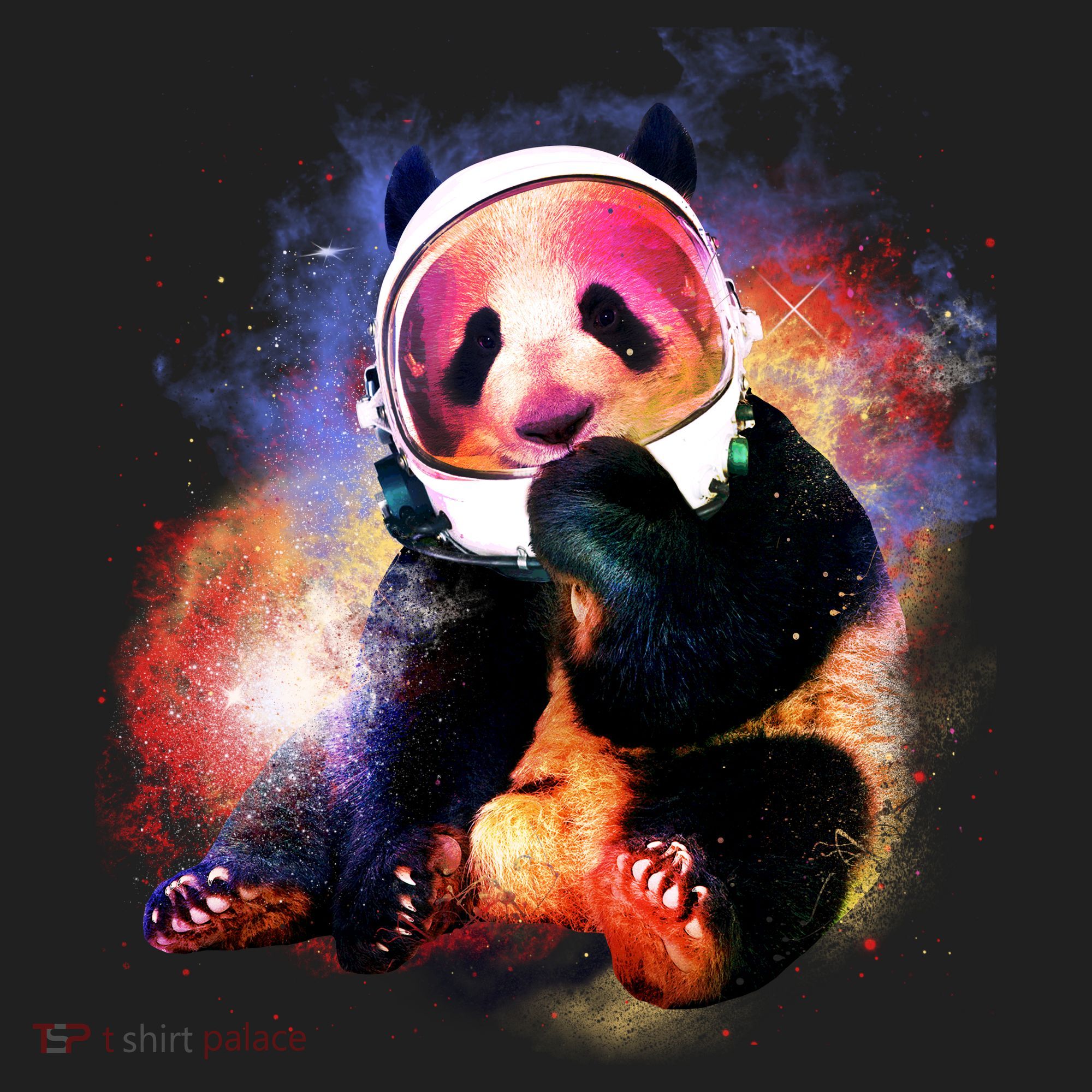 Astronaut Panda Galaxy Splatter Women's Sweatshirt