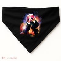 Astronaut Panda Galaxy Splatter USA-Made Doggie Bandana thumb 0