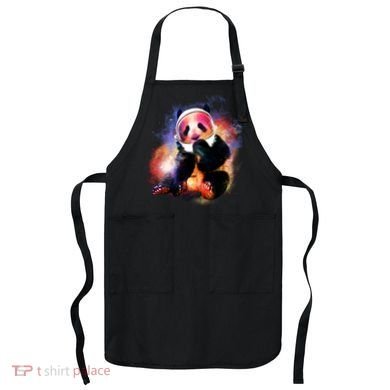Astronaut Panda Galaxy Splatter Apron