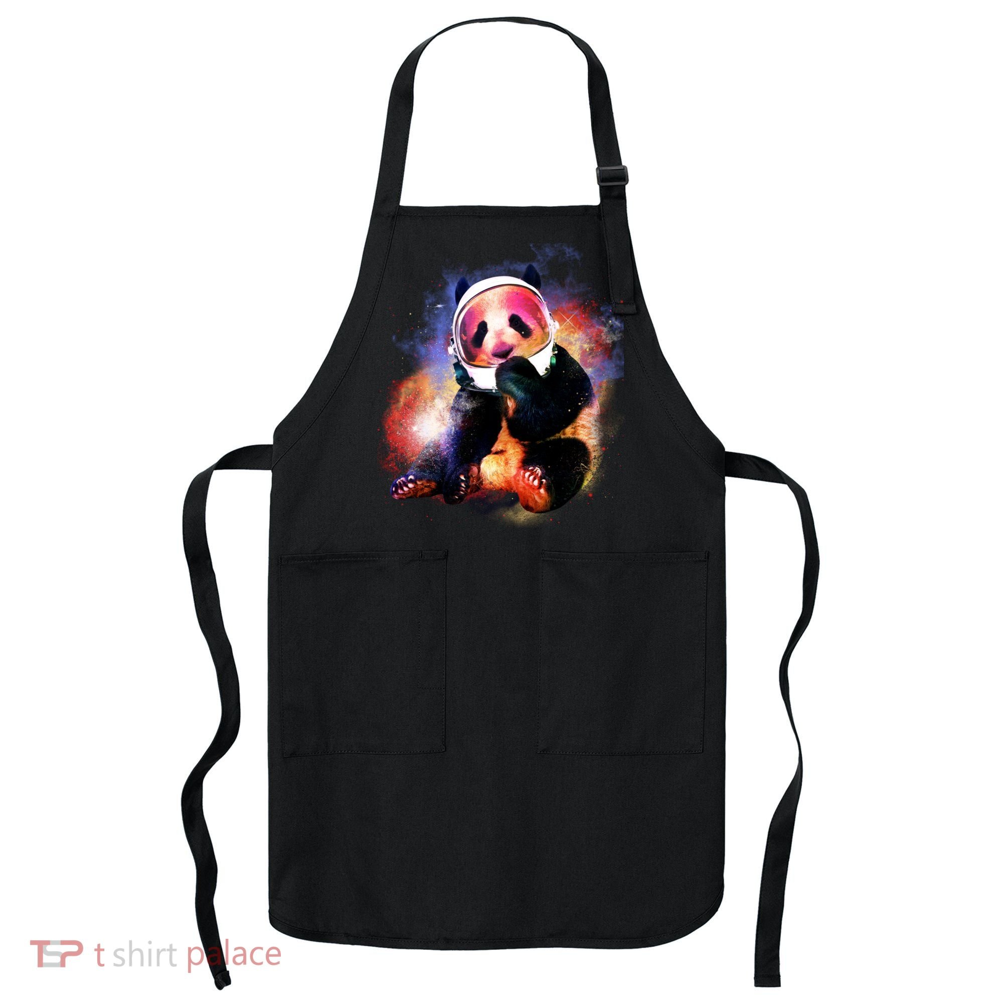 Astronaut Panda Galaxy Splatter Apron