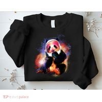 Astronaut Panda Galaxy Splatter Sweatshirt thumb 2