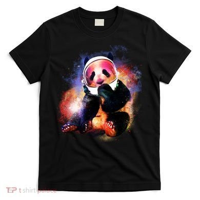 Astronaut Panda Galaxy Splatter T-Shirt