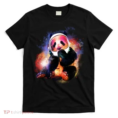 Astronaut Panda Galaxy Splatter T-Shirt