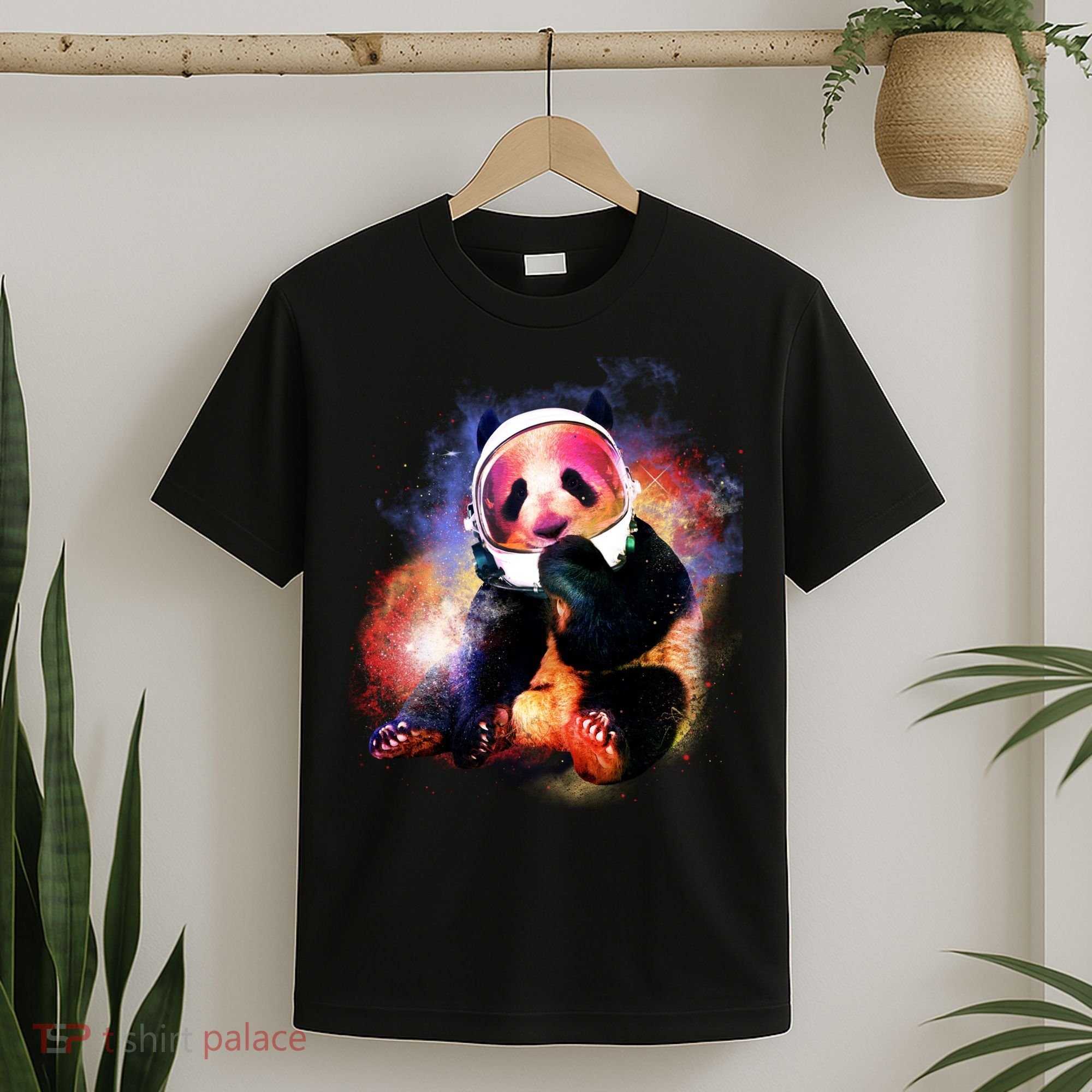 Astronaut Panda Galaxy Splatter T-Shirt