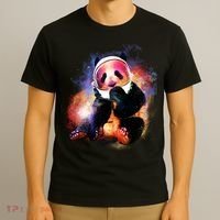 Astronaut Panda Galaxy Splatter T-Shirt thumb 3