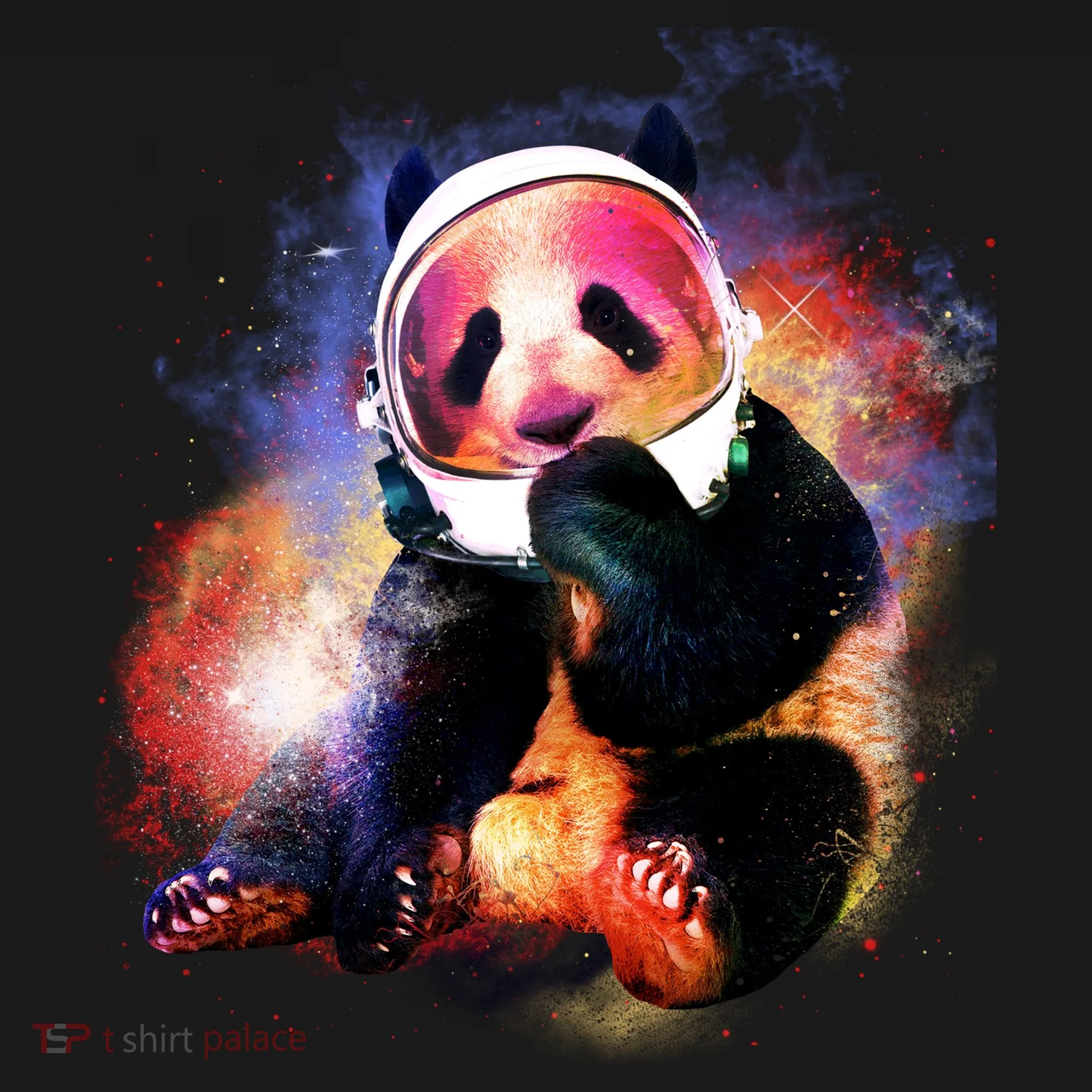 Astronaut Panda Galaxy Splatter Backpack