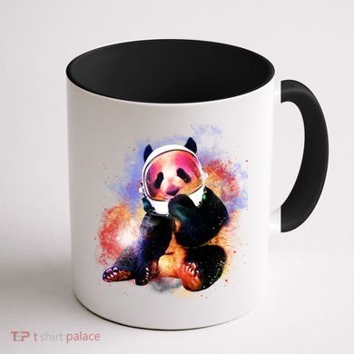 Astronaut Panda Galaxy Splatter Coffee Mug back