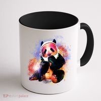 Astronaut Panda Galaxy Splatter Coffee Mug thumb 1