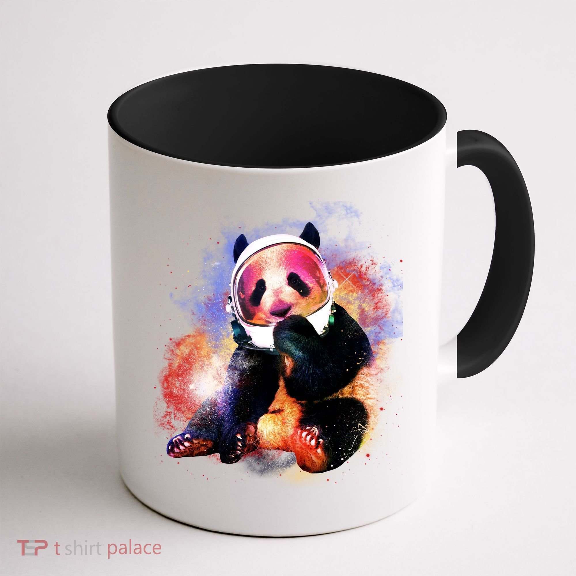 Astronaut Panda Galaxy Splatter Coffee Mug