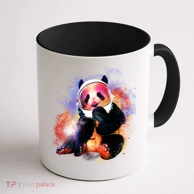Astronaut Panda Galaxy Splatter Coffee Mug back
