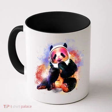 Astronaut Panda Galaxy Splatter Coffee Mug