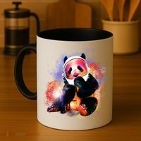 Astronaut Panda Galaxy Splatter Coffee Mug thumb 4