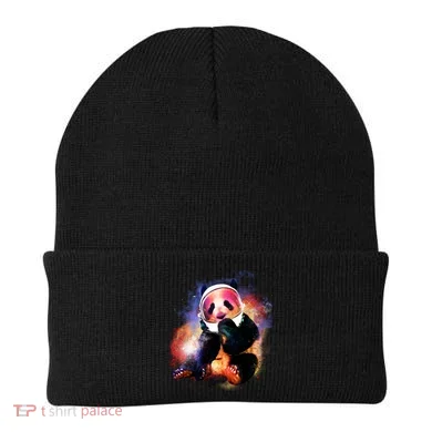 Astronaut Panda Galaxy Splatter Beanie